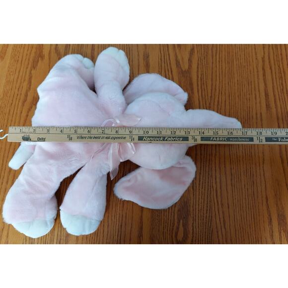 18" Pink Elephant Plush Toy with Bow – Floppy Stuffed Animal by Commonwealth - Picture 8 of 8